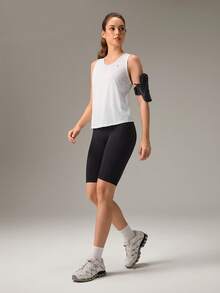 OutZeal 女款戶外挖背無袖背心 T-shirt，適合徒步、露營、跑步 - 白色 - 查看 4