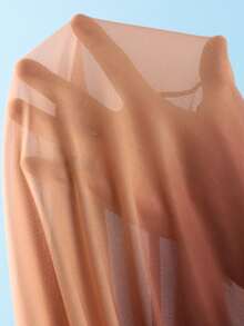 Swim SXY 女款夏季新款海灘比基尼3件套，包含一件式上衣、漸層編繩細肩帶側綁帶比基尼裙 - 棕色 - 查看 6