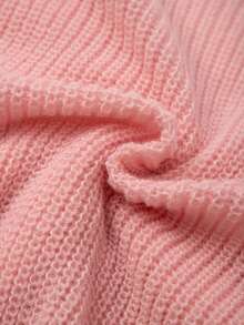 GlowEve CURVE Plus Size Elegant 3D Flower V-Neck Tie Bow Flared Long Sleeve Cardigan - Pink - View 5