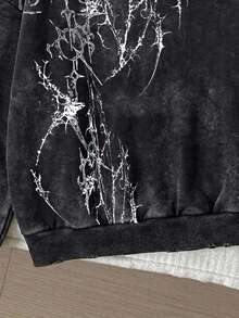 Attitoon Hoodie Grafis Punk Tengkorak Gothic Hitam Y2K - Rock, Festival Musim Panas, Musim Gugur - MultiWarna - View 6