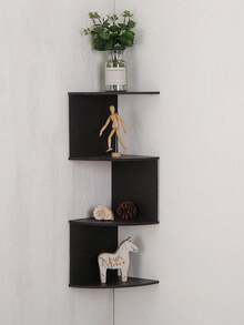 Corner Wall-Mounted Storage Rack, 5-Tier Corner Bookshelf, Floating Display Shelf, Suitable For Home, Living Room, Bedroom, Office, Bathroom And Small Space Decoration - White - View 12