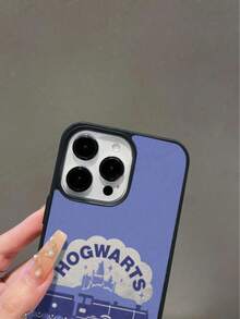 HARRY POTTER X SHEIN Fashion Harry Potter Magic Castle Express Train Phone Case, Retro Vintage Cloud Star Element Shockproof Anti-Drop Protective Cover Compatible With IPhone 13/14/15/15Pro/16/16Pro/17Pro - Multicolor - View 6