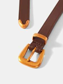 MOTF PREMIUM PRE BROWN RIVET PIN BUCKLE BELT - Brown - View 5