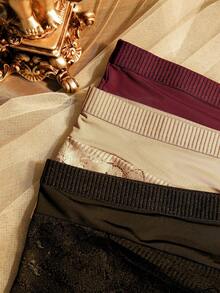 Divavoom Set 3 Potong Celana Dalam Patchwork Renda Ukuran Plus - MultiWarna - View 6