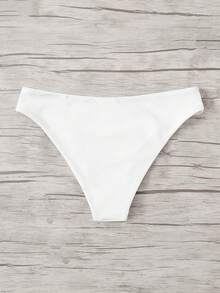 Swim Basics Summer Beach Solid Swimming Panty - White - View 3