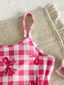 2 pièces Ensemble débardeur et short pour filles, tricoté doux confortable mignon et sucré avec motif imprimé sur tout le vêtement, meilleur cadeau pour les filles - Multicolore - Voir 5