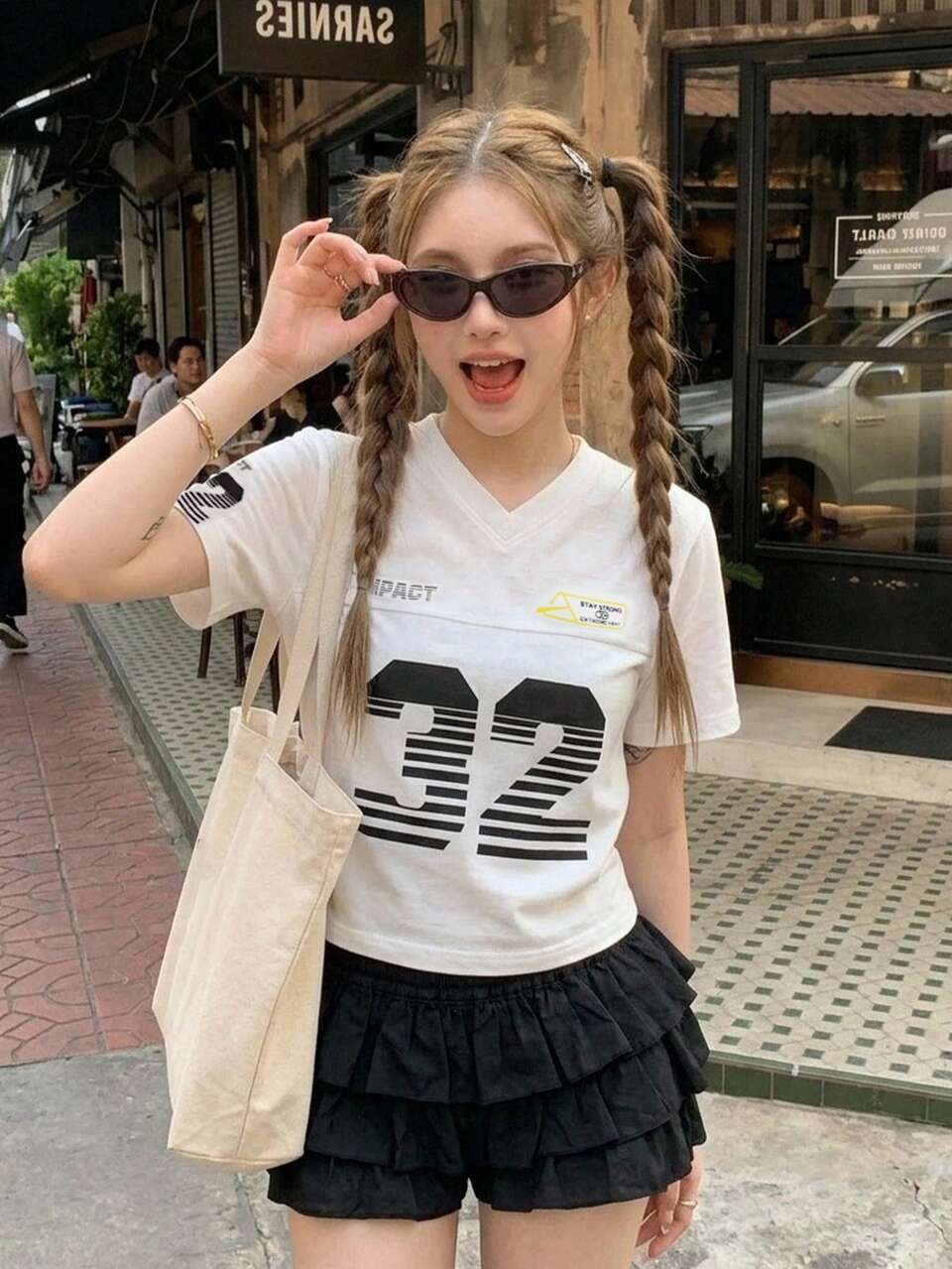 Women's Casual Street Style Round Neck Short Sleeve T-Shirt Graphic Tee
