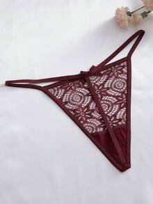 SHEIN 8件組女性蕾絲性感丁字褲 - 彩色 - 查看 6