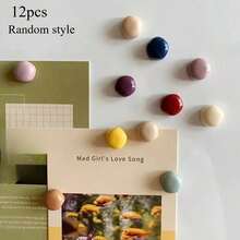 2/8/10/12pcs Colorful Round Glossy Fridge Magnets - Charming Decorative Magnets For Kitchen, Office Whiteboard, Storage Cabinet And Dishwasher - Ideal For Home Decor And Mother's Day Gift, Refrigerator Magnets - multicolor - View 13