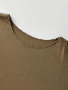 SHEIN Tall CURVE 女款大尺碼短袖圓領上衣與長褲套裝 - 彩色 - 查看 4