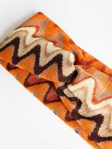 MUSERA Crochet Twist Headband Spring Summer Vacation Cute Holiday Accessory Tropic Heat
1 Piece Fashionable Retro Wavy Special-Shaped Striped Color - Orange - View 4