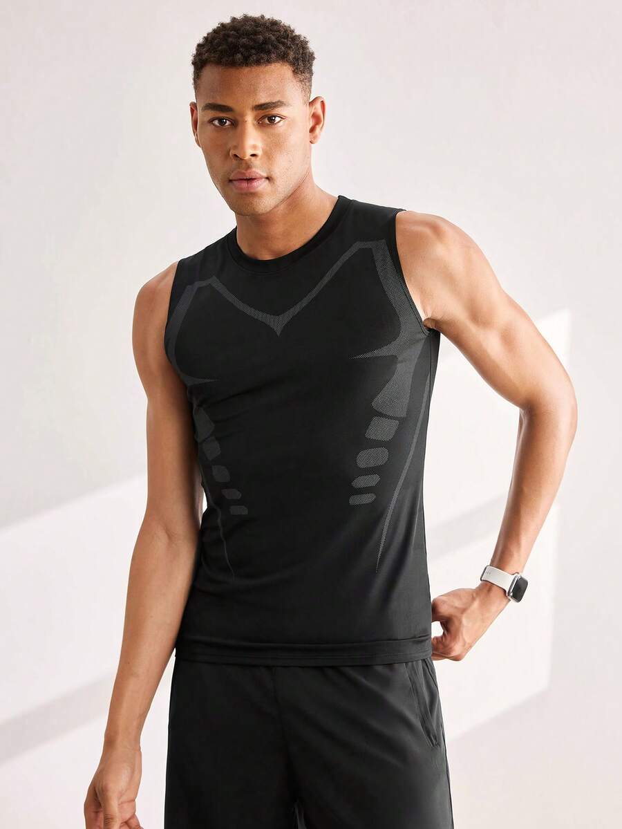 Driftmere Breathable Moisture-Wicking Compression Gym T-Shirt Tank Top For Boyfriend Style Men Summer Sports Workout Running