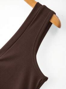 GlowEve Slimming Waist Exquisite Elegant Versatile Commute Vintage Knit Fashion Women's Vest - Brown - View 7