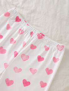 Setelan Piyama 4 Potong Wanita Motif Kata-kata Bahasa Inggris, Atasan Camisole, Hati, Burger, dan Celana Pendek Motif Teh Susu, Pakaian Santai Pas Badan Cocok untuk Pakaian Rumahan Musim Panas - MultiWarna - View 5
