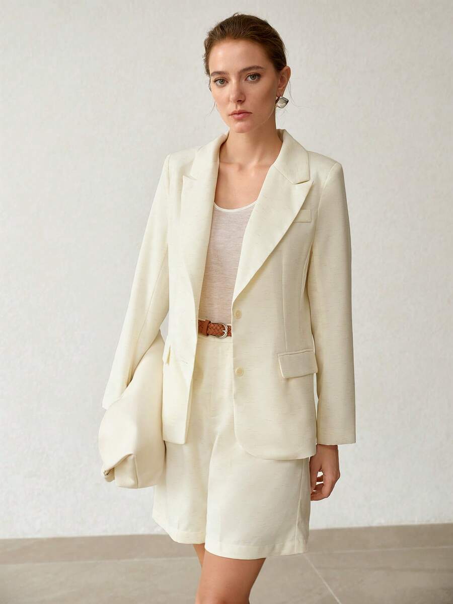 MOTF PREMIUM WOMEN'S COMMUTER COTTON LINEN THIN LIGHTWEIGHT BLAZER