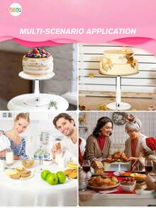 Transparent Acrylic Cake Stand, Detachable For Wedding Celebration, Birthday Cake Stand, Wedding Dessert Display Stand - Clear - View 5