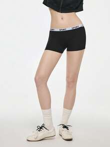 Bralution 3pcs Letter Tape Waistband Waist Boyshorts - Multicolor - View 6
