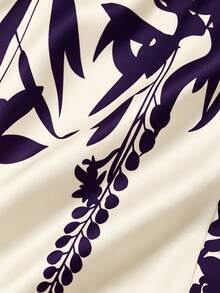 GlowEve CURVE Plus Size Women's Spring/Summer Fashion Commute Printed Pattern A-Line Shorts - Purple - View 4