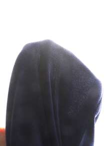 SHEIN 青少年女孩針織深藍色刺繡圖案連帽夾克與長褲休閒兩件套 - 藏蓝色 - 查看 10