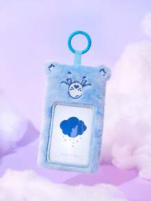 SHEIN X Care Bears 1 Túi đựng thẻ hình gấu xanh dễ thương, hình tai 3D, thích hợp để đựng các loại thẻ nhỏ như thẻ sinh viên, thẻ công ty, thẻ học sinh, thẻ giao thông, v.v., thiết kế cửa sổ PVC trong suốt, có thể treo lên túi xách. - Mã trung bình - Xem 1