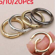 5/10/20Pcs Alloy Spring Lock, One-Click Opening Anti-Loss Key Hook, Outdoor Camping Backpack Hanging Accessory, Wear-Resistant And Rust-Proof Metal Quick-Hook - Multicolor - View 2