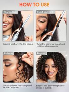 SHEGLAM HAIR It-Curl Curling Iron,9mm | 3/8 Inch Small Curling Iron,Tight Curls Curling Iron,LED Display & 8 Temperature Settings,Quick Preheating & No Waiting,Hair Care Without Damaging Hair,Anti-Stuck Hair Design,Auto Off Suitable For All Hair Types - EU C Type Plug(220-240V) - View 9