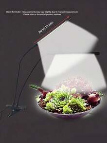 LED Full-Spectrum Plant Grow Light, Suitable For Seedlings, Succulents, Seed Germination And Indoor Plants. It Features A Flexible Rotatable Design With A Timer Function. - white light - View 2