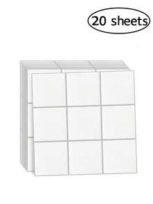 20/10 Stücke quadratische Gitter selbstklebende Mosaikfliesen Aufkleber, Vinyl Wandaufkleber für Küche, Badezimmer, Wohnzimmer, Heimdekoration Aufkleber für Feiertage & Geschenke - Mehrfarbig - Übersicht 25