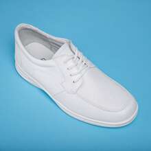 Zapato Piel Autentica, Laboratorio, Enfermería, Casual, Trabajo, Confort, Mod. 5001 - Blanco - Ver 4