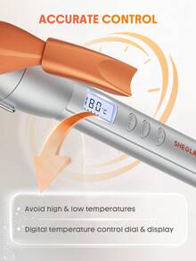 SHEGLAM HAIR It-Curl Curling Iron,9mm | 3/8 Inch Small Curling Iron,Tight Curls Curling Iron,LED Display & 8 Temperature Settings,Quick Preheating & No Waiting,Hair Care Without Damaging Hair,Anti-Stuck Hair Design,Auto Off Suitable For All Hair Types - EU C Type Plug(220-240V) - View 5