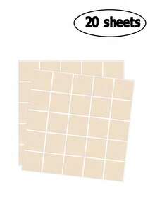 20/10 Stücke quadratische Gitter selbstklebende Mosaikfliesen Aufkleber, Vinyl Wandaufkleber für Küche, Badezimmer, Wohnzimmer, Heimdekoration Aufkleber für Feiertage & Geschenke - Mehrfarbig - Übersicht 22