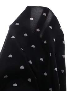 SHEIN Vintaside Kids 2件組少女條紋針織提花寬鬆背心與短褲套裝，適合日常休閒、度假、運動、旅行、夏季 - 黑色 - 查看 8