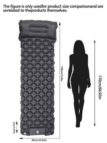 1-Piece Space-Saving Foldable Camping Air Mattress - Inflatable Sleeping Pad For Backpacking, Hiking & Travel, Puncture-Resistant & Easy Setup, Ultralight Gear For Solo Adventurers - A - View 3