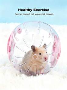 18cm Transparent Breathable Hamster Running Exercise Ball, Easy Clean Stress Relief Toy For Dwarf Hamsters, Gerbils & Small Pets - Multicolor - View 4