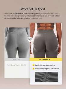 GLOWMODE 28" Powersculpt™ StudioShape Peakbum 喇叭褲，附網格拼接、抽繩防捲腰頭，高強度訓練健身房運動健身服 - 軍綠色 - 查看 2