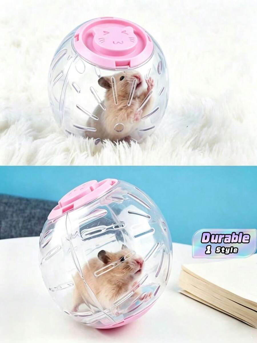 18cm Transparent Breathable Hamster Running Exercise Ball, Easy Clean Stress Relief Toy For Dwarf Hamsters, Gerbils & Small Pets - Multicolor - View 1