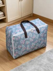 1pc Large Capacity Oxford Cloth Storage Bag, Multi-Use For Clothes And Bedding. Lightweight Zipper Handbag For Moving, Perfect For Organizing Quilts. Great For Home, Bedroom, Autumn And Festival Decoration. - Flamingo - View 5