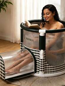 1 Folding Portable Bathtub For Adults, Large-Capacity Full-Body Soaking Tub With Support Frame, Space-Saving Home Spa Bath Bucket, Opens In 5 Seconds And Easy To Install - A - View 12