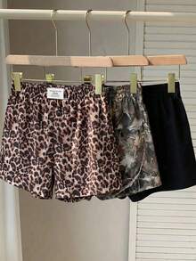 SHEIN EZwear 大尺碼女款牛仔休閒百搭日常出遊短褲 - 深灰色 - 查看 7