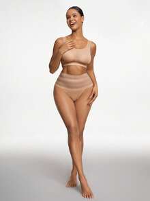 SHAPORA Conjunto De Corsé Moldeador De Cuerpo Transpirable Para Mujer - Albaricoque - View 4
