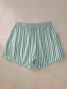 EverLounge Striped Loose Comfortable Casual Romantic Men's Allover Pants - Green - View 2