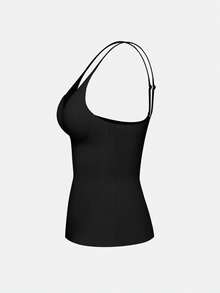 SHAPORA 2 paquetes de tops básicos tipo tank con sujetador incorporado y acolchado para mujer, para hacer ejercicio - Multicolor - Ver 5