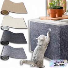 Baofeng 1pc Self-Adhesive Cat Scratching Mat For Walls, Carpets, Sofas & Furniture Protection, Peel&Stick Cat Scratch Pad Board, Anti-Scratch Carpet Cover Pet Scratch Training Toy, - one-size - View 1
