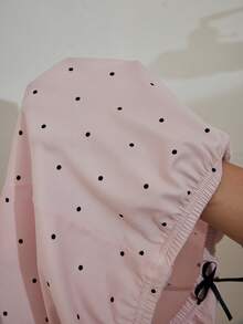 ZzzCrew Bộ đồ ngủ hai dây viền ren chấm bi Bộ đồ ngủ - Màu Hồng baby - Xem 4