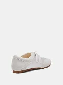 Bholvia Spring New Retro Red Versatile Hook And Loop Mary Jane Shoes, Casual Round Toe Flat Shoes For Women [Please Order One Size Up According To The Size Chart],Ballet Flats - Silver - View 6