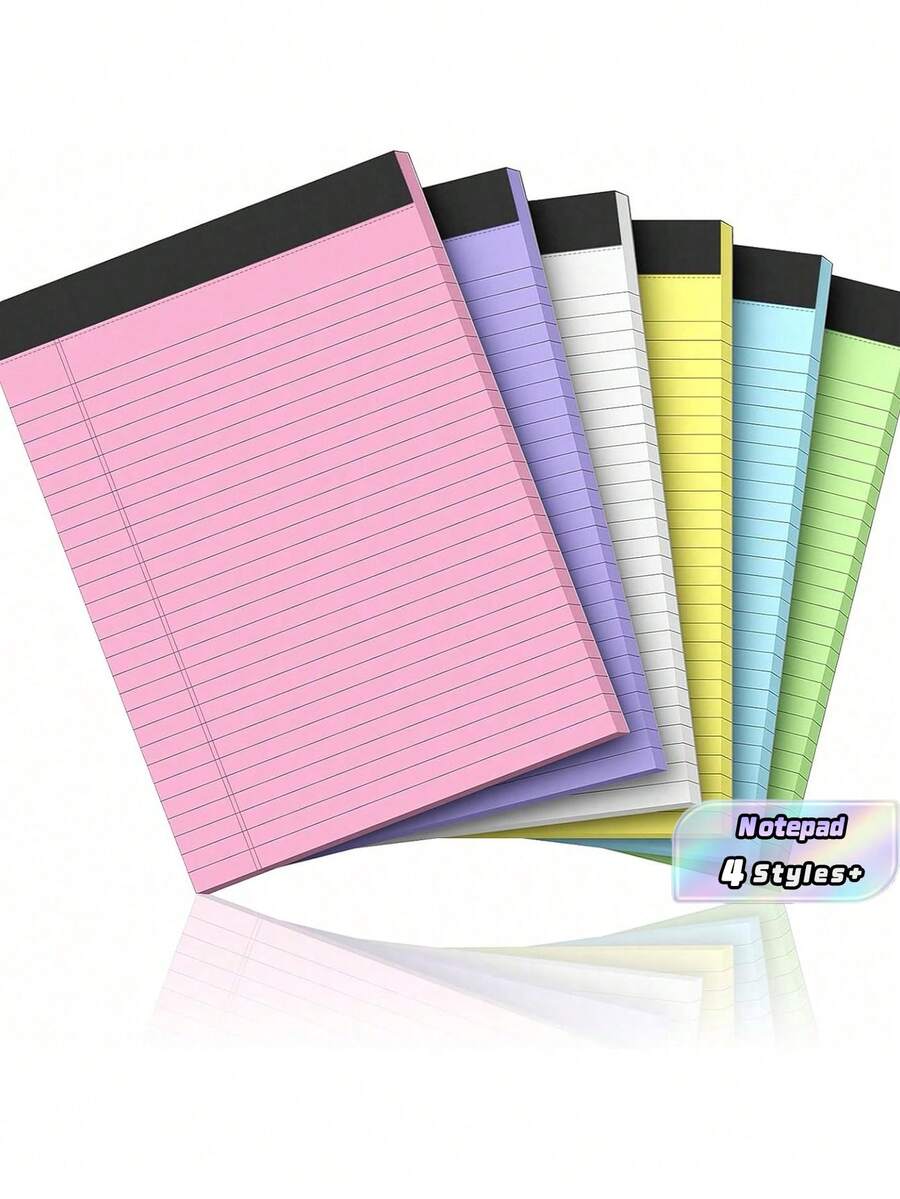 5-Inch X 8-Inch Color Small Legal Pad, Notebook With Tear-Off Edges, Lined Paper, 30 Sheets, Suitable For School, Office, And Home To-Do List Notebook - A5 - View 1