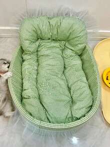 PETSIN 1个四季通用可爱宠物床，猫床，狗床，适合体重不超过6公斤的猫和小型犬（蕾丝颜色随机发货） - 彩色 - 查看 15