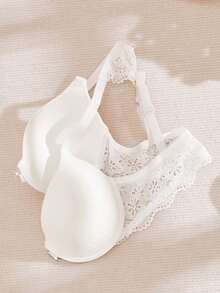 SHEIN 性感蕾絲前扣式女款內衣套裝 5件組 - 彩色 - 查看 5