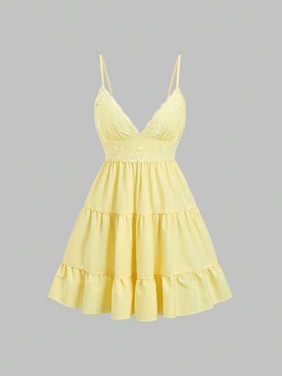 Sweetra Vestido amarillo plisado asimétrico elegante de alta gama para mujer, estilo vintage, efecto estilizante, para fiesta, nueva temporada
