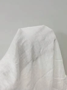 Gloray 女士纯色喇叭袖单排扣休闲衬衫 - 白色 - 查看 7